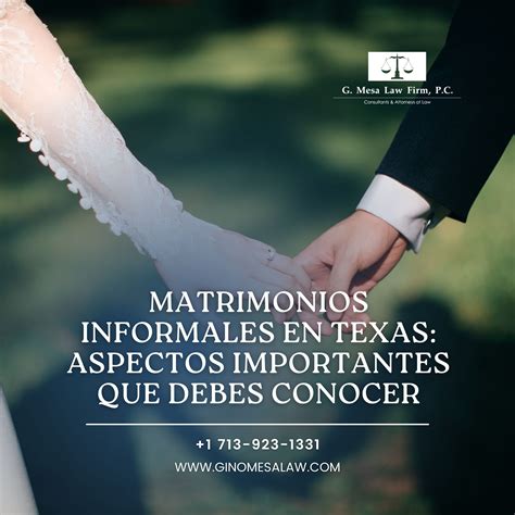 matrimonio informal en texas|Matrimonios Informales en Texas: Aspectos。